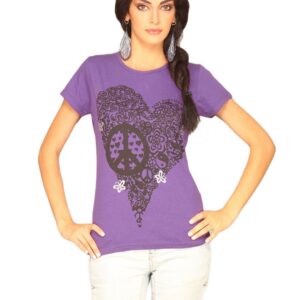 Jealous 21 Women Purple Peace Top