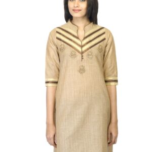 Mother Earth Women Beige Kurta