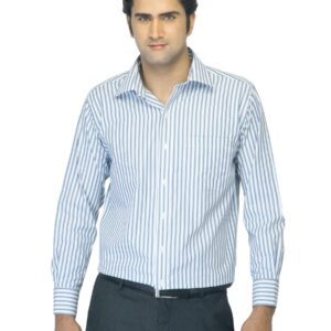 John Miller Men Striped Blue Shirt