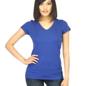 United Colors of Benetton Women Solid Blue Tshirt