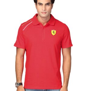 Puma Men's Polo Neck Red T-shirt