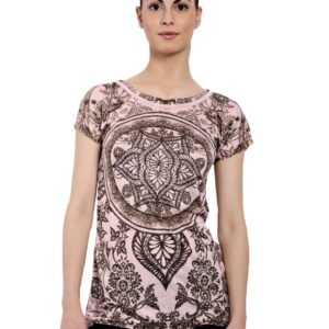 United Colors of Benetton Women Light Winter Peach T-shirt