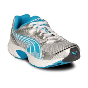 Puma Women Axis White Silver Blue Shoe