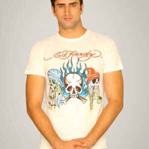 Ed Hardy Men's Skull Collage Off White T-shirt
