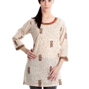 Diva Women Printed Cream Kurti