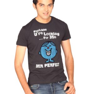 Mr.Men Men's Mr.Perfect Black T-shirt