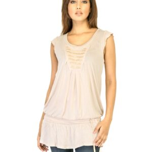 Flying Machine Women Solid Cream Tops