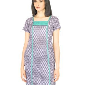 W Women Small Flower Pattern Purple Kurta
