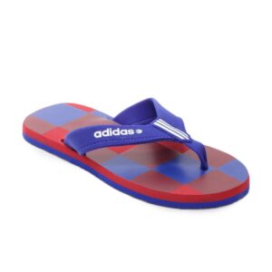 ADIDAS Men Red & Blue Flip Flops