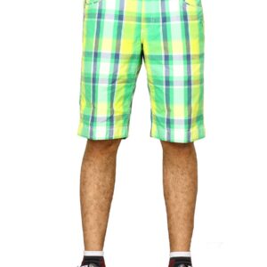 Puma Men Checks Green Shorts