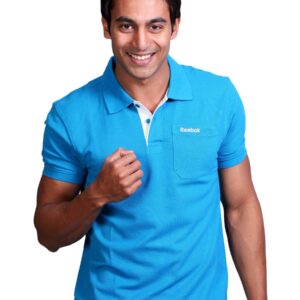 Reebok Men Electric Blue Polo T-shirt