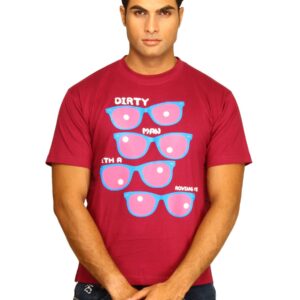 Tantra Men's Dirty Man Burgendy T-shirt