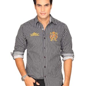 Locomotive Men Black Stripe Shirt