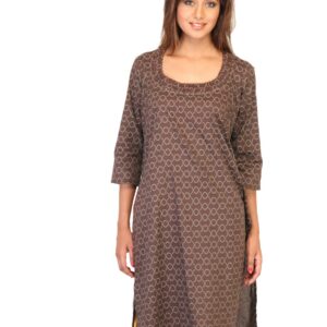 W Women Brown Printed Kurta