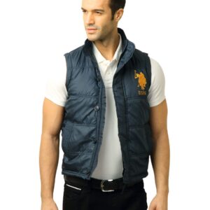 U.S. Polo Assn. Men Solid Navy Blue Jacket
