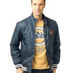 U.S. Polo Assn. Men Solid Navy Blue Jacket