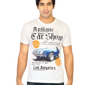 Flying Machine Men Printed White Tshirts