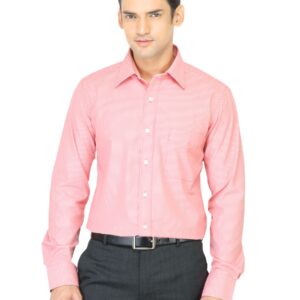 Mark Taylor Men White Striped Red Shirt
