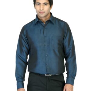 Indigo Nation Men Check Blue Shirt