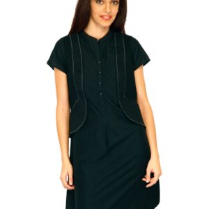 W Women Solid Black Kurtas