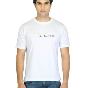 Turtle Men Printed White T-shirt