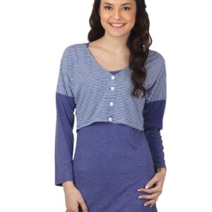 Sepia Women Blue Striped Top