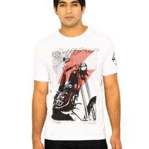 Wrangler Men Fly The Wind White T-Shirts