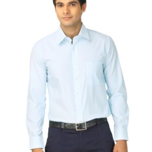 Mark Taylor Men Blue & White Striped Shirt