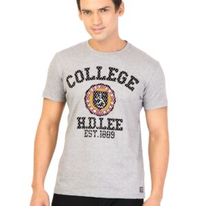 Lee Men Printed Grey Tshirts