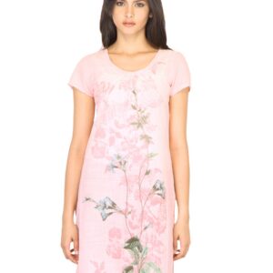W Women Floral Print Pink Kurta