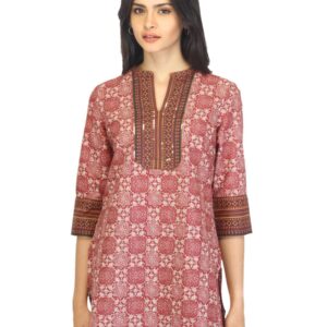 Aurelia Women Printed Red Kurti