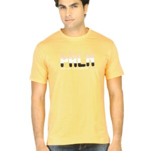 Proline Men Yellow T-shirt with Printed Detail