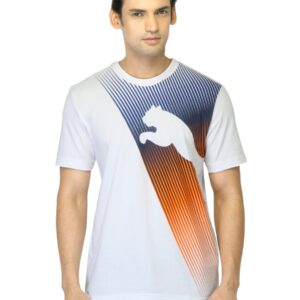Puma Men Printed White T-shirt