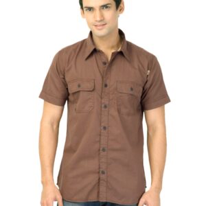 Basics Men Brown Slim Fit Shirt