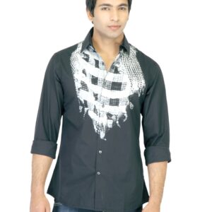 Indigo Nation Men Printed Black Shirt