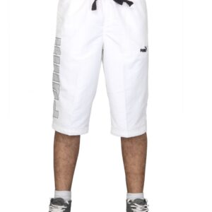 Puma Men's Long Logo Bermuda White Short