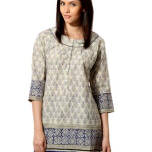 Fabindia Women Printed Beige Kurtis