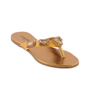 Carlton London Women Casual Yellow Sandals