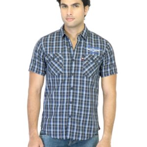 Locomotive Men Checked Black Shirt