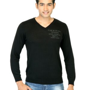 Spykar Men Live My Space Black T-Shirts