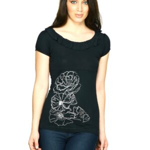 Jealous 21 Women Jealous Panthea Purple Top Black Tops