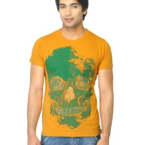 Tantra Men Digi Skull Mustard T-shirt