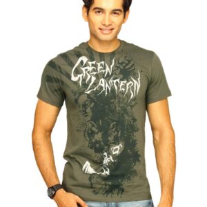 DC Comics Men's Comic Book Olive T-shirt