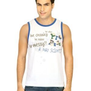 Probase Men Printed White Tshirts
