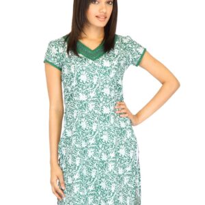 Vishudh Women Green Printed Kurta