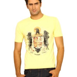 Myntra Men's Eagle Emblem Yellow T-shirt