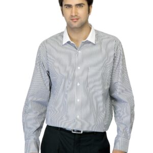 John Miller Men Striped Black Shirt