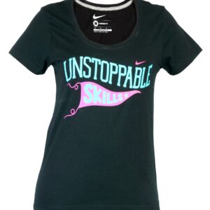 Nike Women Printed Black Tshirts