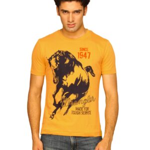 Wrangler Men's Wild Horse Golden Yellow T-shirt