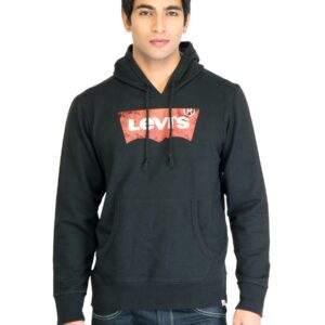 Levis Men Printed Black Sweatshirts
